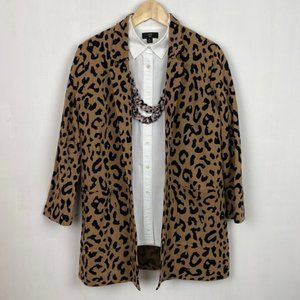 J.Crew S Sophie Sweater Blazer Cardigan Animal Leopard Print